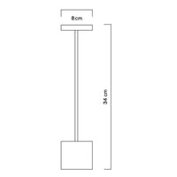 Hisle Luxciole Tall Portable Table Lamp | All Square Lighting