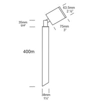 Hunza Pole Spot GU10 Spike Light | All Square Lighting