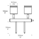 Hunza Twin Bar 12V Spike Light | All Square Lighting