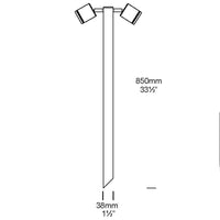 Hunza Twin Pole Lite GU10 Spike Light | All Square Lighting