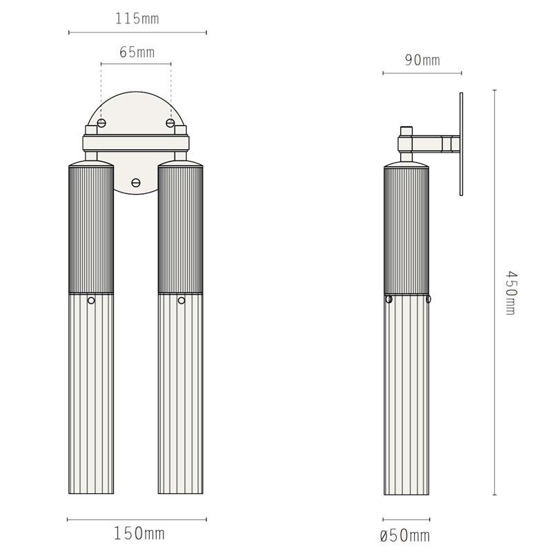 Flume Double Wall Light