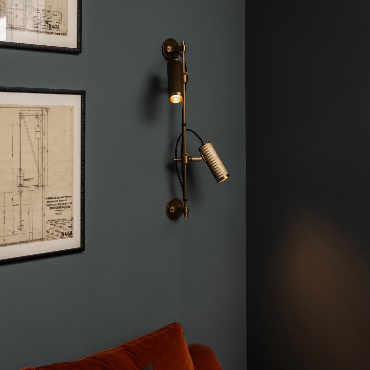 J.Adams & Co Spot Double Rail Wall Light | All Square Lighting