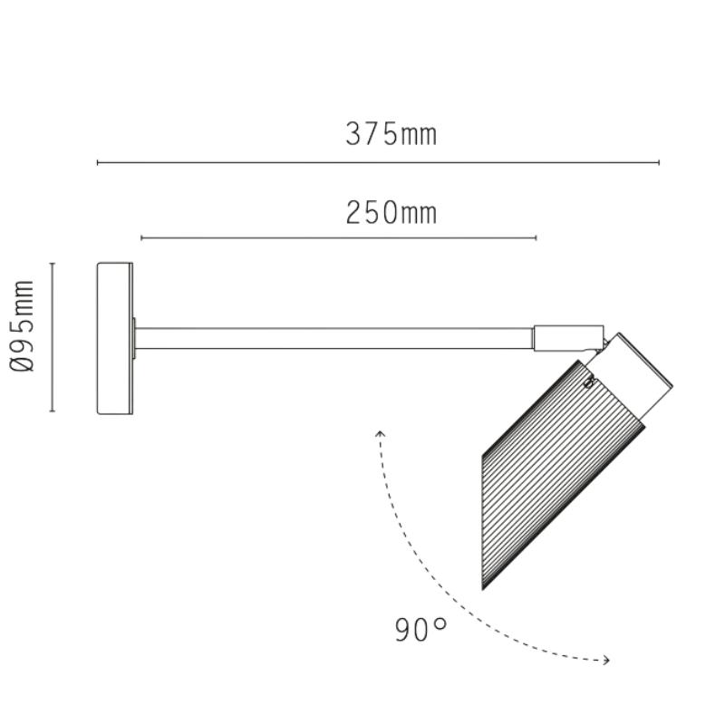 Spot Pro Wallwash 250 Arm Wall Light