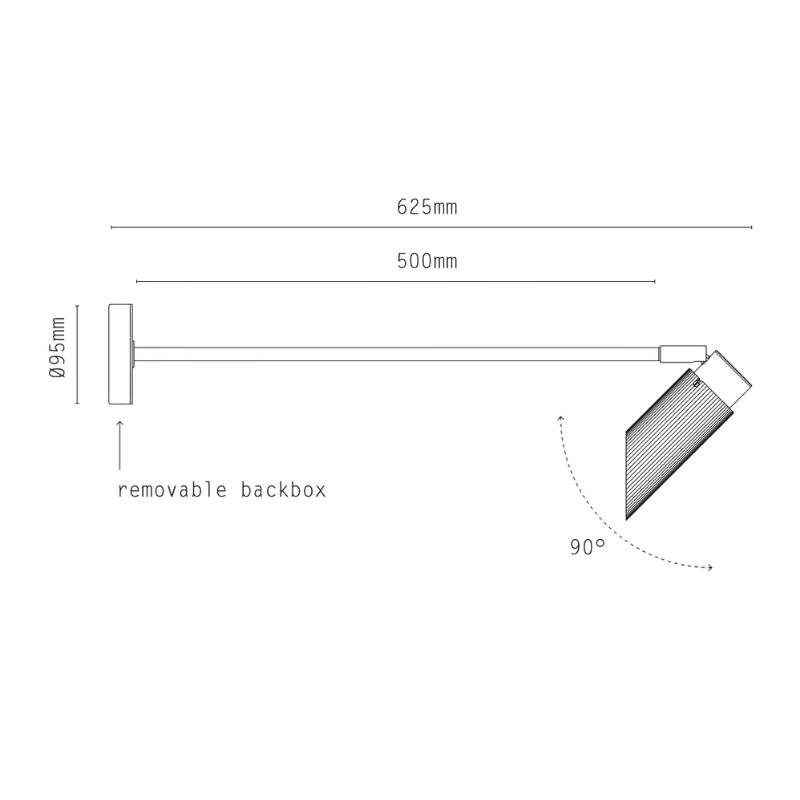 Spot Pro Wallwash 500 Arm Wall Light