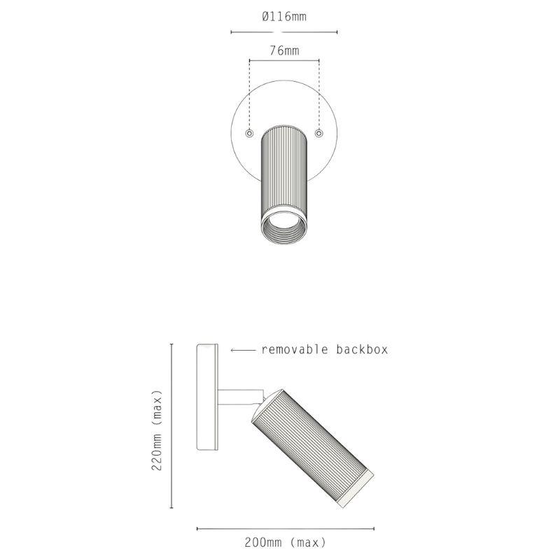 Spot Unswitched Wall Light