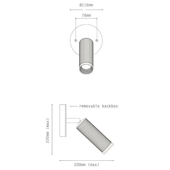Spot Unswitched Wall Light