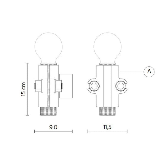 Nando AA LED Wall Light