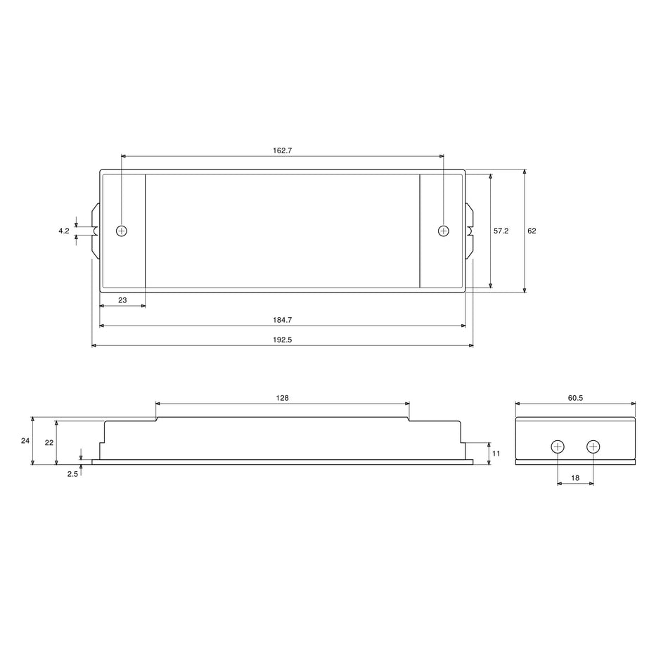 60W 24V DALI-2 Dimmable IP20 LED Driver | All Square Lighting