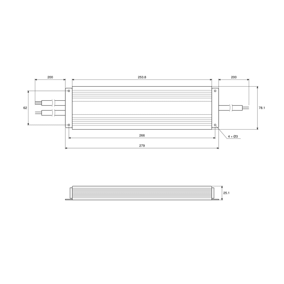 200W 24V DALI-2 Dimmable IP66 LED Driver