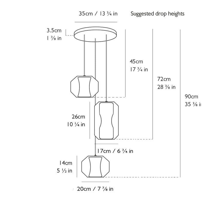 Chamber 3 Piece Pendant Light