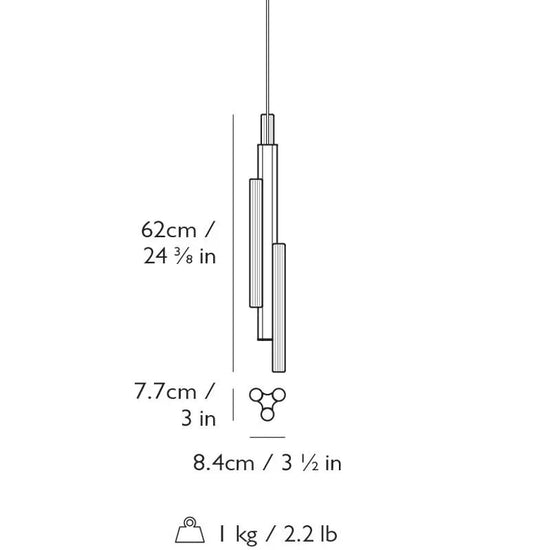 Hail 3 Short Pendant Light