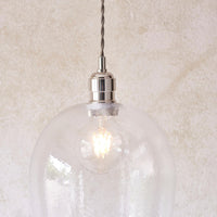 Lifestyle Lighting Company Hammered Glass Large Pendant Light | All Square Lighting