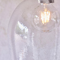 Lifestyle Lighting Company Hammered Glass Large Pendant Light | All Square Lighting