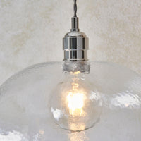 Lifestyle Lighting Company Hammered Glass Medium Pendant Light | All Square Lighting