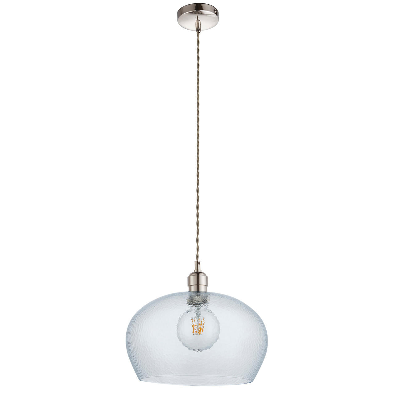 Lifestyle Lighting Company Hammered Glass Medium Pendant Light | All Square Lighting