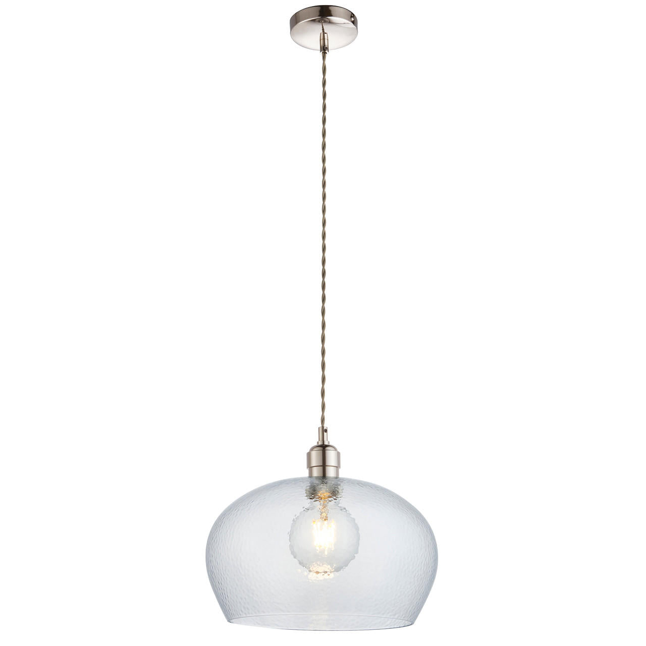Lifestyle Lighting Company Hammered Glass Medium Pendant Light | All Square Lighting