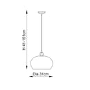 Lifestyle Lighting Company Hammered Glass Medium Pendant Light | All Square Lighting