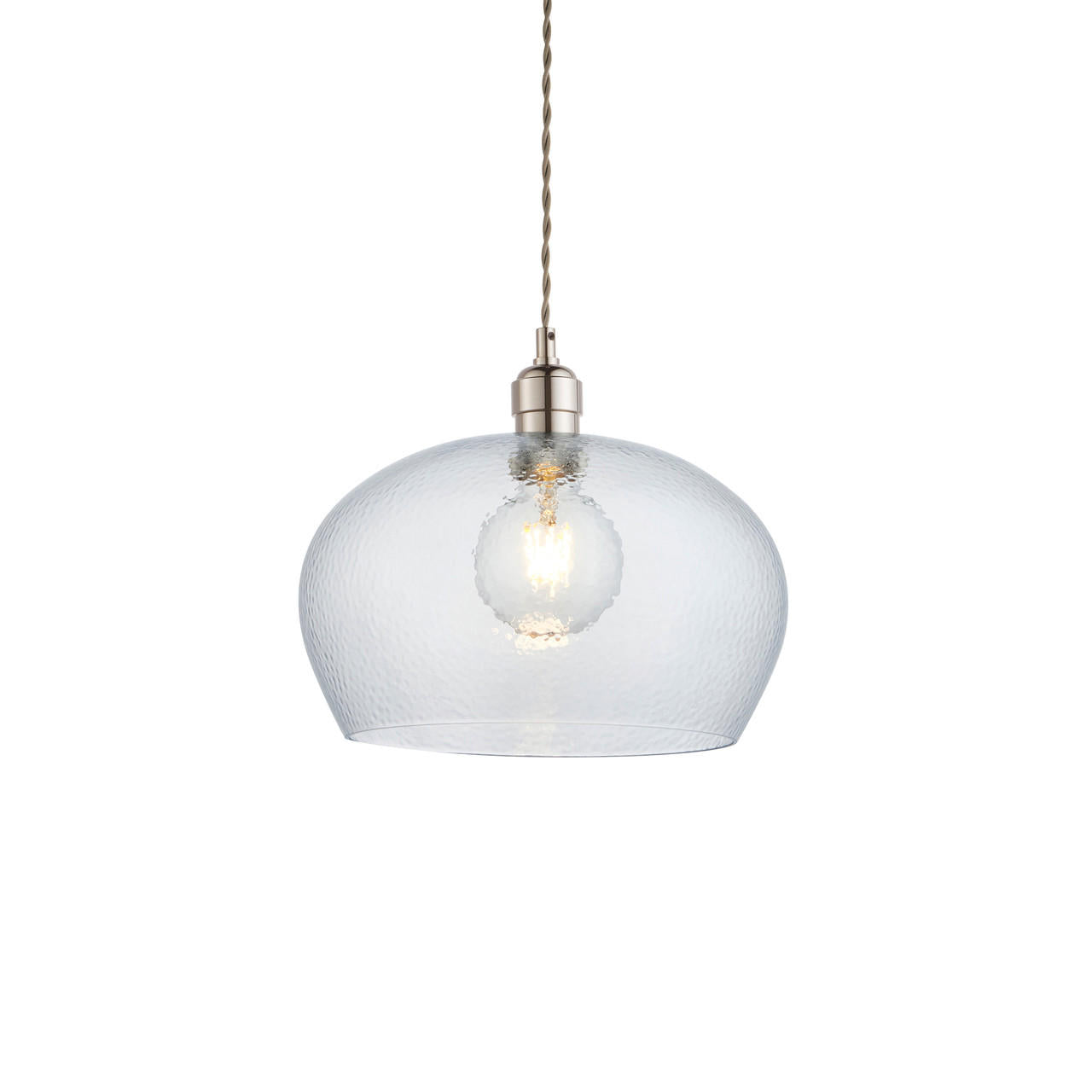 Hammered Glass Medium Pendant Light