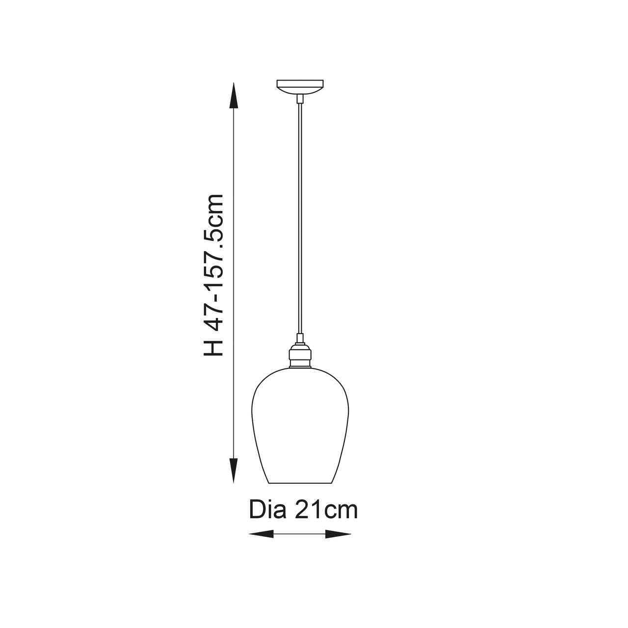 Hammered Glass Small Pendant Light