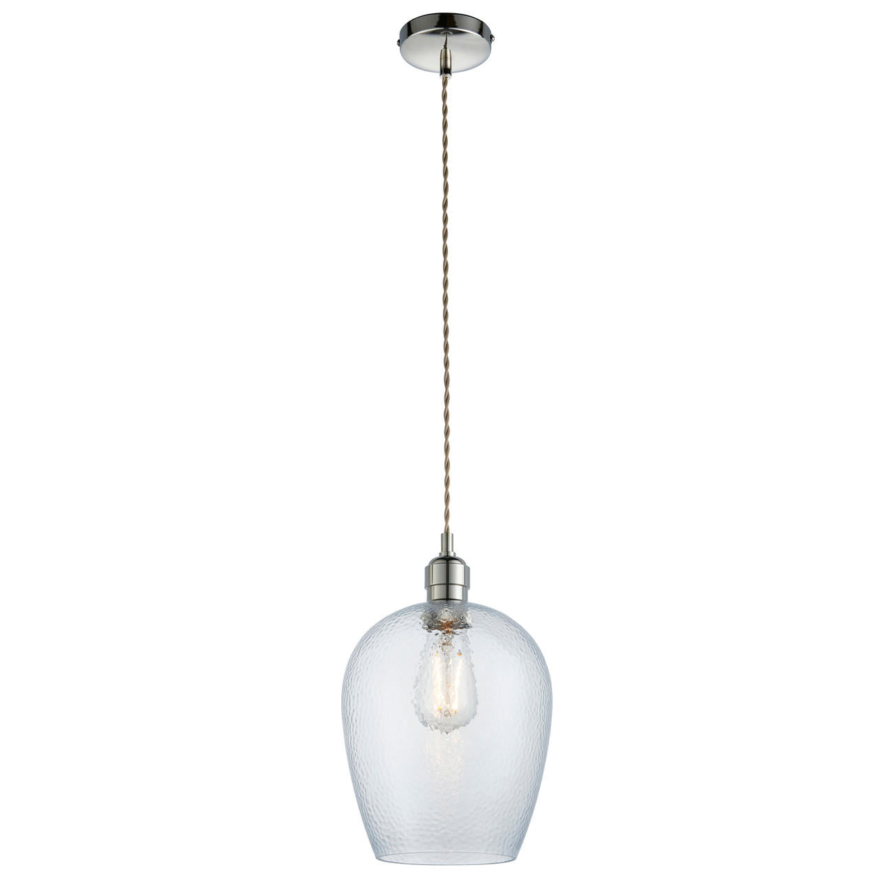 Lifestyle Lighting Company Hammered Glass Small Pendant Light | All Square Lighting