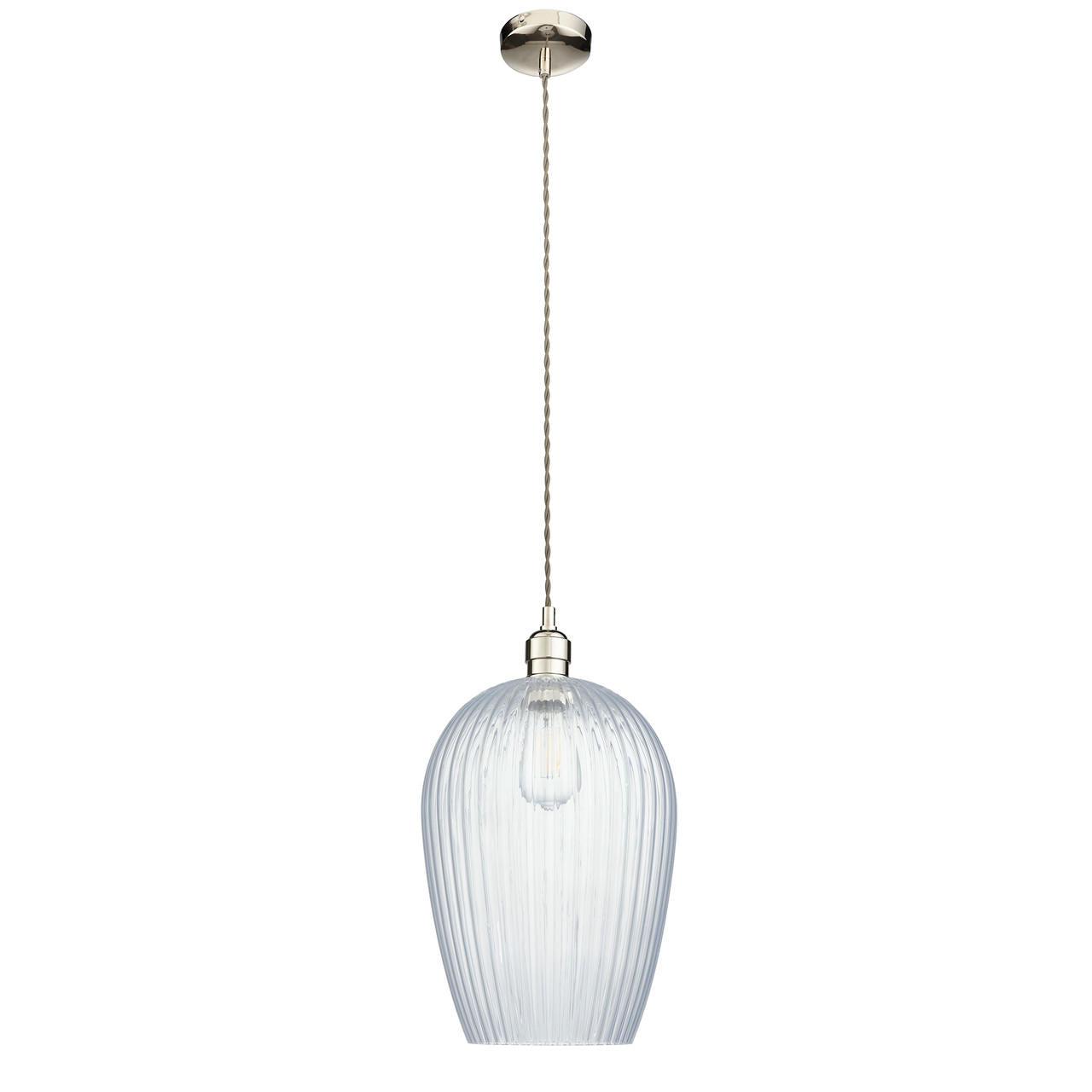 Lifestyle Lighting Company Ribbed Glass Large Pendant Light | All Square Lighting