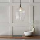 Lifestyle Lighting Company Ribbed Glass Large Pendant Light | All Square Lighting