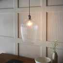 Lifestyle Lighting Company Ribbed Glass Large Pendant Light | All Square Lighting