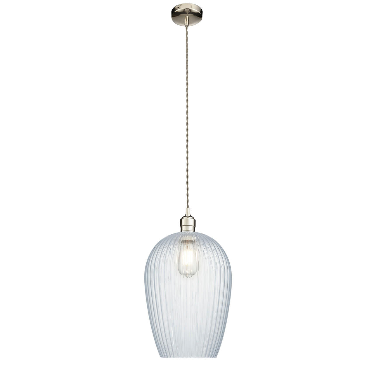 Lifestyle Lighting Company Ribbed Glass Large Pendant Light | All Square Lighting