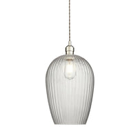 Lifestyle Lighting Company Ribbed Glass Large Pendant Light | All Square Lighting