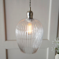 Lifestyle Lighting Company Ribbed Glass Small Pendant Light | All Square Lighting