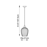Lifestyle Lighting Company Ribbed Glass Small Pendant Light | All Square Lighting
