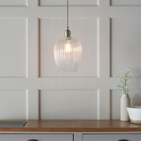 Lifestyle Lighting Company Ribbed Glass Small Pendant Light | All Square Lighting