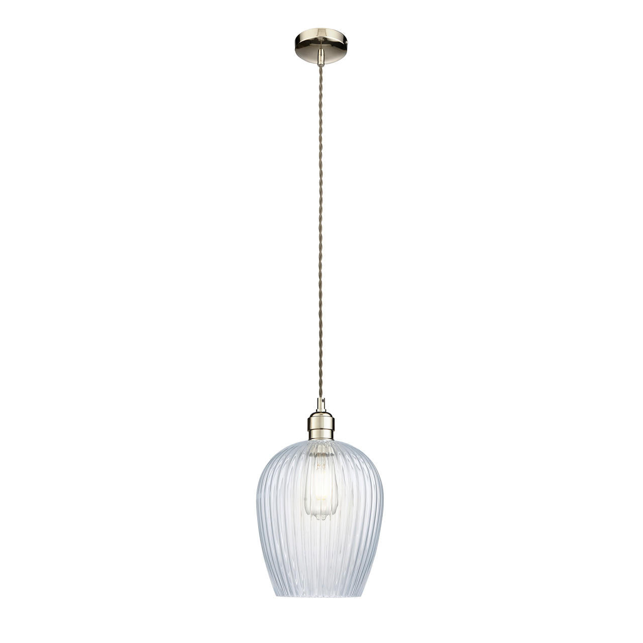 Lifestyle Lighting Company Ribbed Glass Small Pendant Light | All Square Lighting