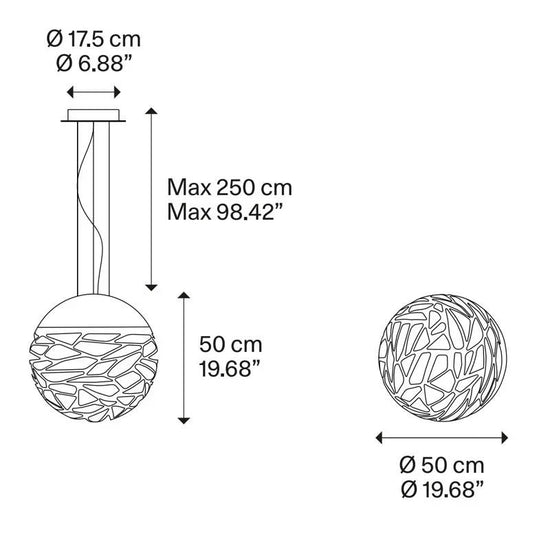 Kelly Medium Sphere 50 Pendant Light