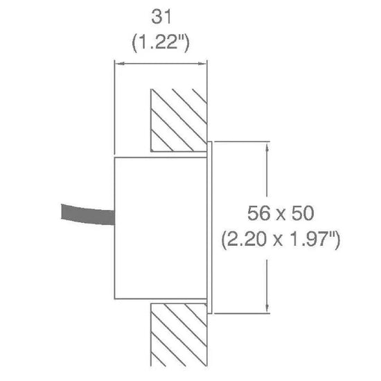 InWall50 Square Wall Light
