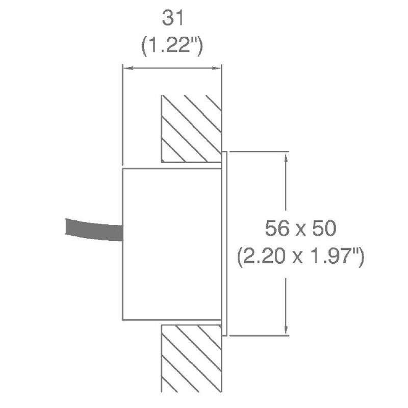 InWall50 Square Wall Light