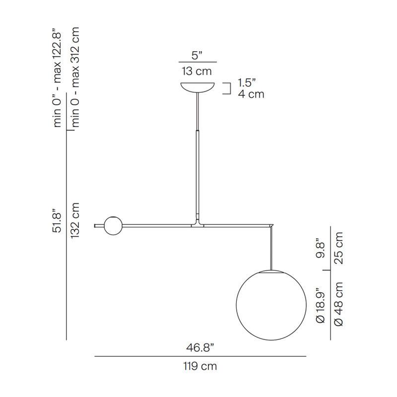 Luceplan Malamata 48 Pendant Light | All Square Lighting