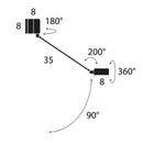 Lumina Daphine Parete 35 Wall Light | All Square Lighting