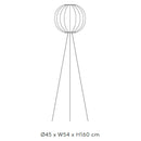 Made by Hand Kint-Wit 45 Round High Floor Lamp | All Square Lighting