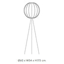 Made by Hand Kint-Wit 60 Round High Floor Lamp | All Square Lighting