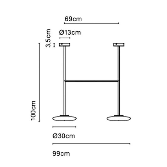 Ihana x2 100 Ceiling Light