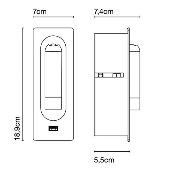 LEDtube USB C Wall Light