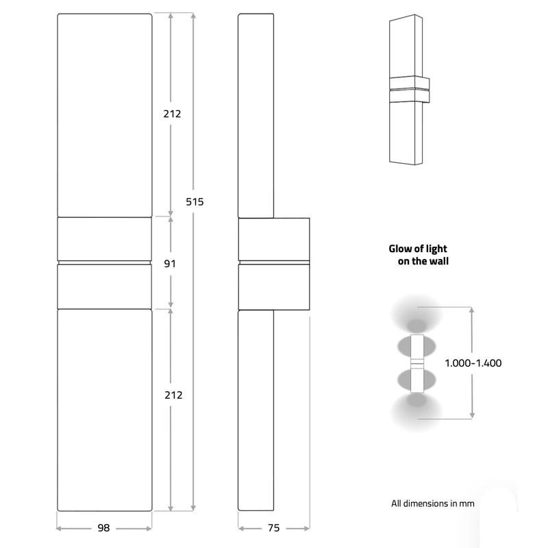 Grand Papillon Duo Wall Light