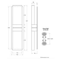 Massifcentral Grand Papillon Duo XL Écran Wall Light | All Square Lighting