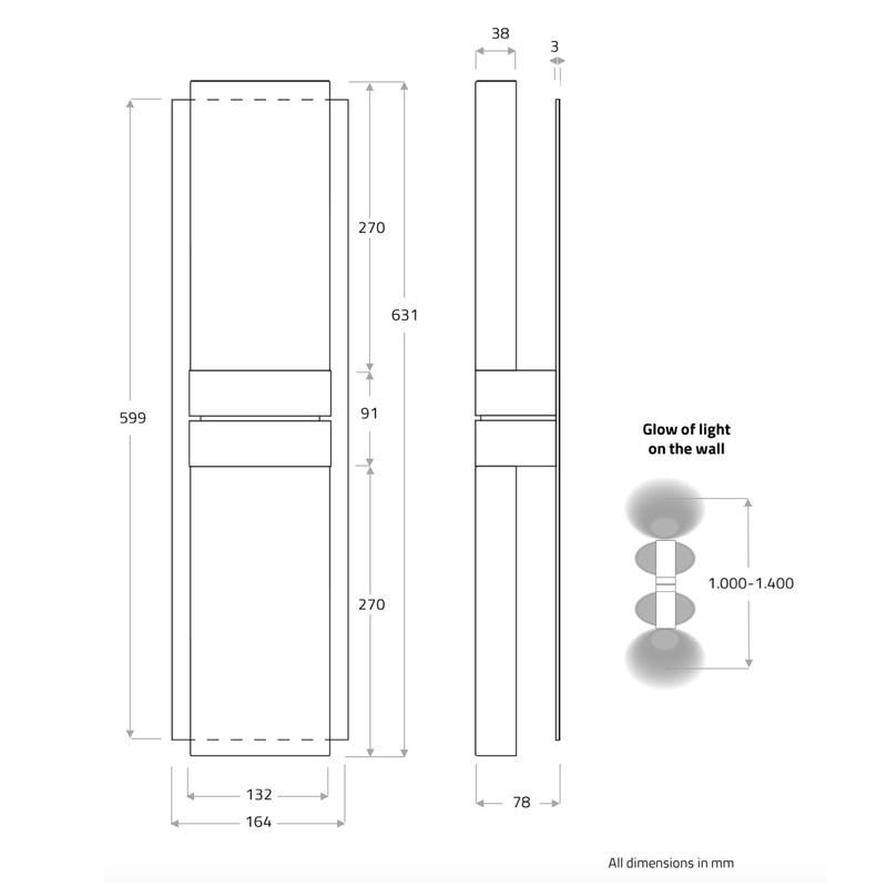 Grand Papillon Duo XL Écran Wall Light