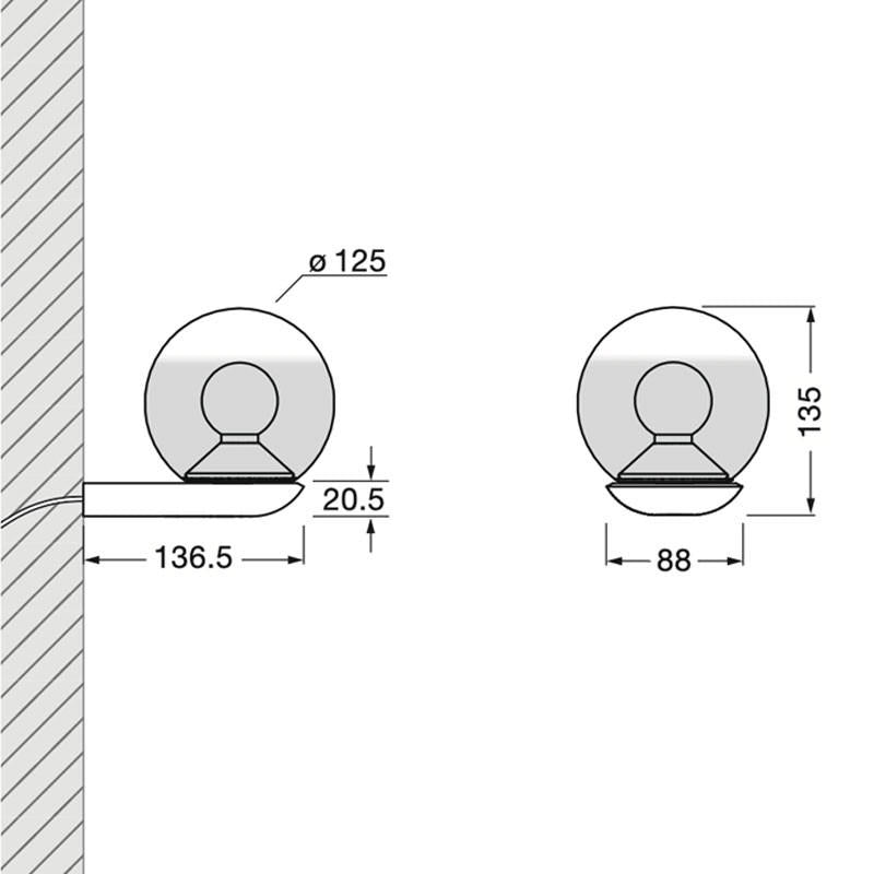 Occhio Luna Parete Wall Light | All Square Lighting