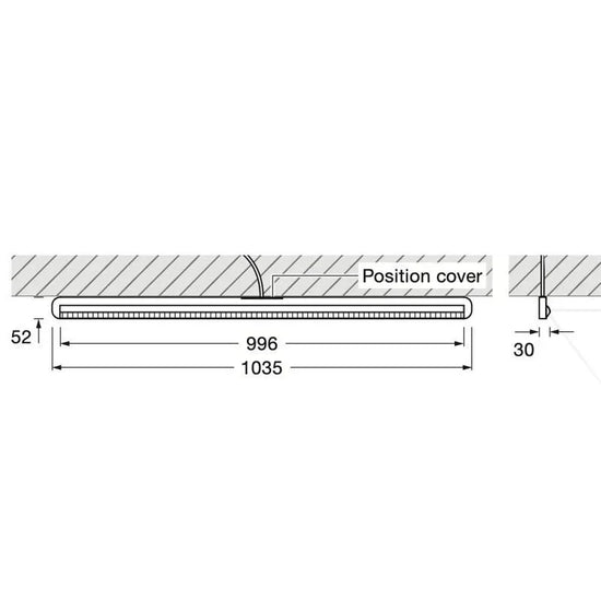 Mito Alto Side 100 Up Ceiling Light
