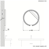 Occhio Mito Sfera 40 Illuminated Mirror | All Square Lighting