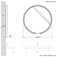 Occhio Mito Sfera 60 Illuminated Mirror | All Square Lighting