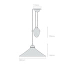 Original BTC Cobb Rise & Fall Large Pendant Light | All Square Lighting